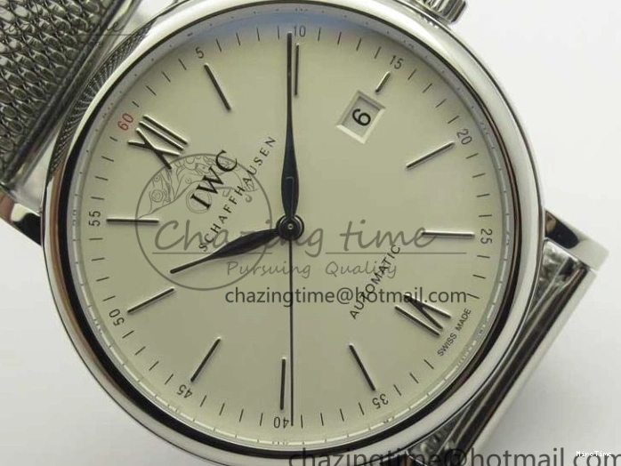 MIROTIME 0520 Portofino Automatic SS MKF 1:1 Best Edition White Dial On SS Mesh Bracelet A2892 V TechFriendly 7205